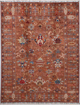 Chobi Brown Hand Knotted 5'0" X 6'5"  Area Rug 700-156919