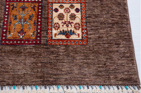 Chobi Brown Hand Knotted 40 X 57  Area Rug 700-156920 Image 4