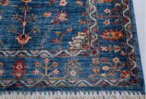 Chobi Blue Hand Knotted 34 X 50 Area Rug 700-156921 Image 4