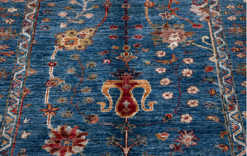 Chobi Blue Hand Knotted 34 X 50 Area Rug 700-156921 Image 5