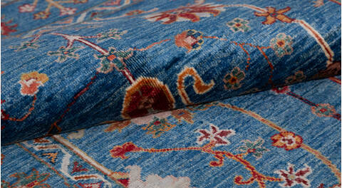 Chobi Blue Hand Knotted 34 X 50 Area Rug 700-156921 Image 7