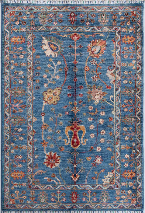 Chobi Blue Hand Knotted 34 X 50 Area Rug 700-156921 Image 0