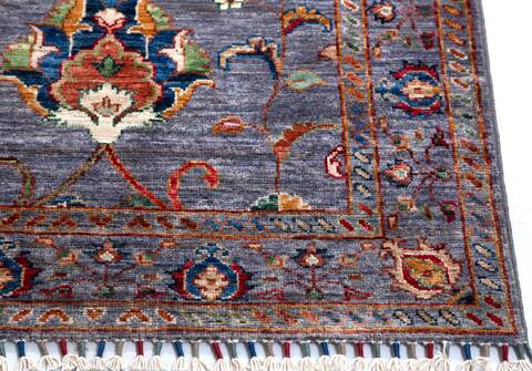 Chobi Grey Runner Hand Knotted 29 X 710 Area Rug 700-156922 Image 4