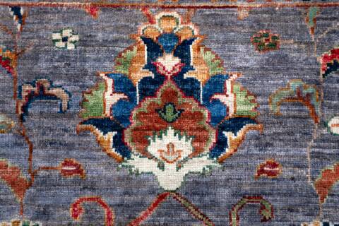 Chobi Grey Runner Hand Knotted 29 X 710 Area Rug 700-156922 Image 6