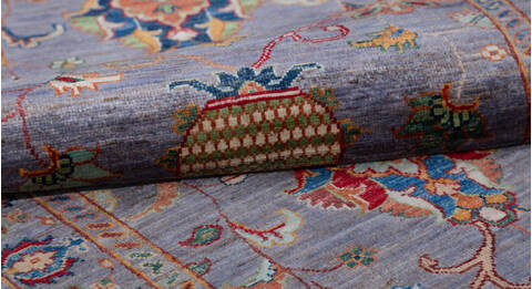 Chobi Grey Runner Hand Knotted 210 X 710 Area Rug 700-156923 Image 7