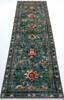 Chobi Green Runner Hand Knotted 29 X 911 Area Rug 700-156924 Thumb 1