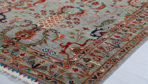 Chobi Grey Hand Knotted 28 X 41  Area Rug 700-156926 Image 3