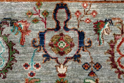 Chobi Grey Hand Knotted 29 X 41  Area Rug 700-156927 Image 6