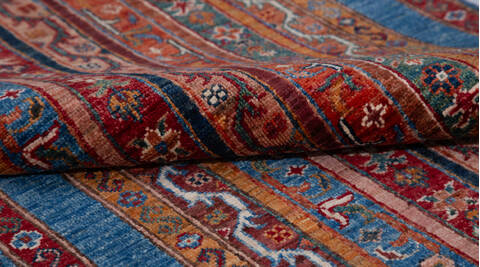 Chobi Blue Hand Knotted 29 X 44  Area Rug 700-156928 Image 7