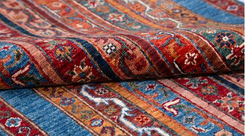 Chobi Blue Hand Knotted 29 X 45  Area Rug 700-156929 Image 7