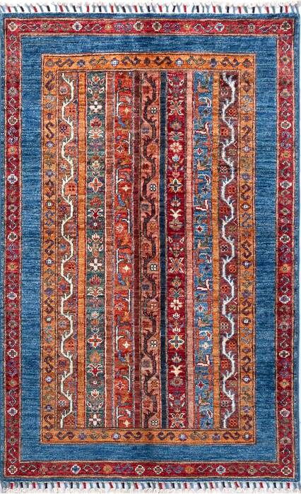Chobi Blue Hand Knotted 29 X 45  Area Rug 700-156929 Image 0