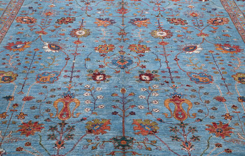 Chobi Blue Hand Knotted 89 X 120 Area Rug 700-156930 Image 5