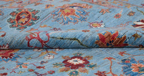 Chobi Blue Hand Knotted 89 X 120 Area Rug 700-156930 Image 7