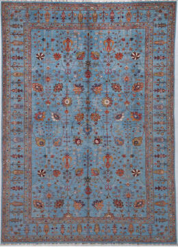 Chobi Blue Hand Knotted 8'9" X 12'0"  Area Rug 700-156930