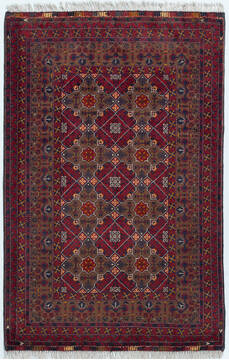 Chobi Red Hand Knotted 3'3" X 5'0"  Area Rug 700-157105