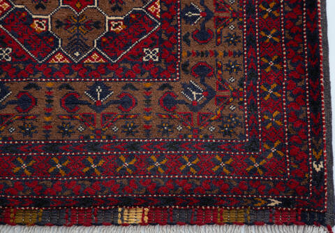 Chobi Red Hand Knotted 34 X 410 Area Rug 700-157106 Image 4