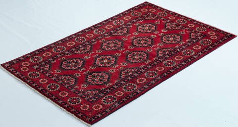 Chobi Red Hand Knotted 31 X 50  Area Rug 700-157107 Image 2