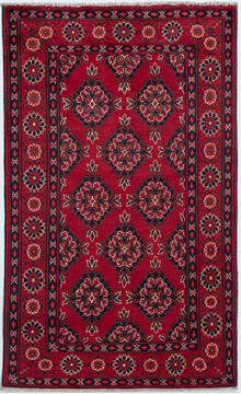 Chobi Red Hand Knotted 3'1" X 5'0"  Area Rug 700-157107