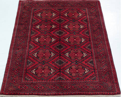 Chobi Red Hand Knotted 33 X 410 Area Rug 700-157108 Image 1