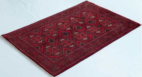 Chobi Red Hand Knotted 33 X 410 Area Rug 700-157108 Image 2