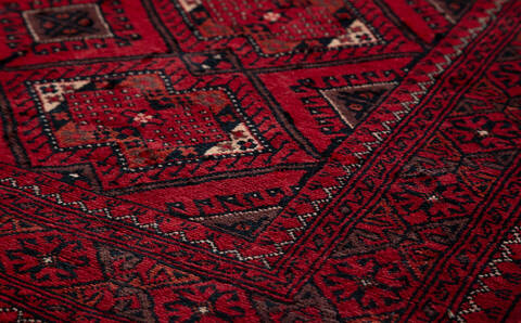 Chobi Red Hand Knotted 33 X 410 Area Rug 700-157108 Image 3