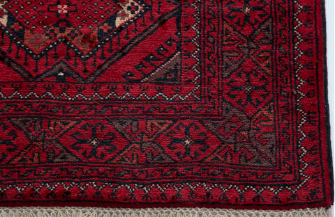 Chobi Red Hand Knotted 33 X 410 Area Rug 700-157108 Image 4