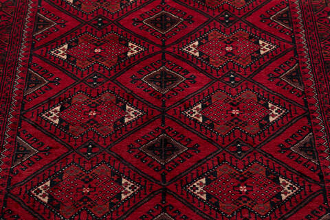 Chobi Red Hand Knotted 33 X 410 Area Rug 700-157108 Image 5