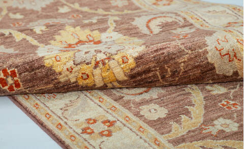 Chobi Brown Runner Hand Knotted 29 X 194 Area Rug 700-157110 Image 6