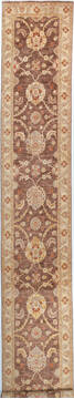 Afghan Chobi Brown Runner 16 to 20 ft Wool Carpet 157110