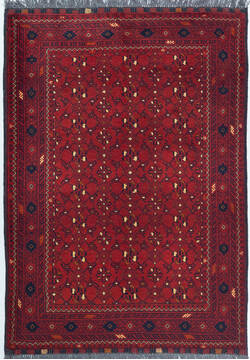 Chobi Red Hand Knotted 3'5" X 4'10"  Area Rug 700-157112
