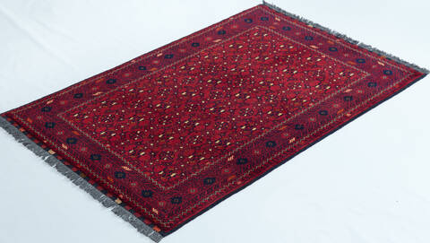 Chobi Red Hand Knotted 34 X 50 Area Rug 700-157113 Image 2