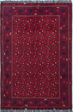 Chobi Red Hand Knotted 3'4" X 5'0"  Area Rug 700-157113