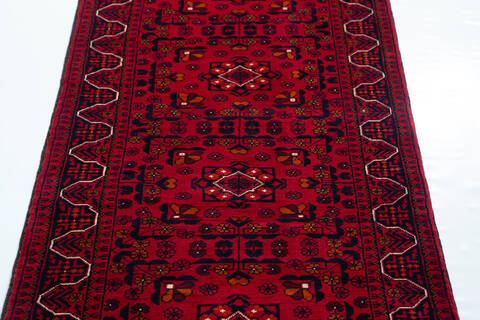 Chobi Red Runner Hand Knotted 26 X 101 Area Rug 700-157115 Image 5