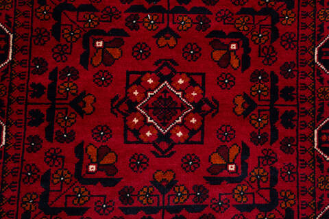 Chobi Red Runner Hand Knotted 26 X 101 Area Rug 700-157115 Image 6