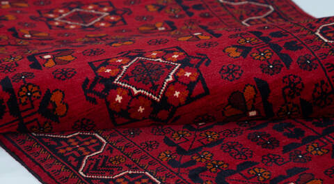 Chobi Red Runner Hand Knotted 26 X 101 Area Rug 700-157115 Image 7