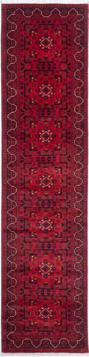 Chobi Red Runner Hand Knotted 26 X 101 Area Rug 700-157115 Image 0