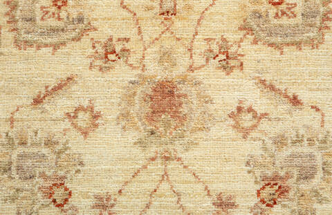 Chobi Beige Runner Hand Knotted 28 X 67 Area Rug 700-157116 Image 6