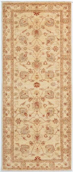 Chobi Beige Runner Hand Knotted 28 X 67 Area Rug 700-157116 Image 0