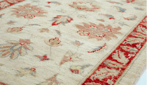 Chobi Beige Runner Hand Knotted 26 X 67 Area Rug 700-157117 Image 3