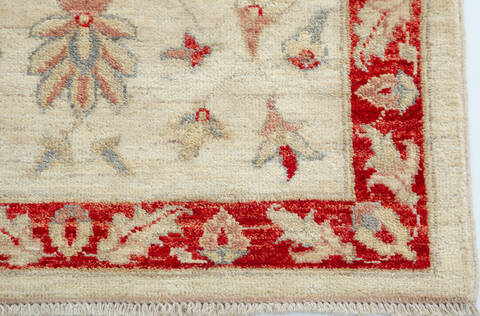 Chobi Beige Runner Hand Knotted 26 X 67 Area Rug 700-157117 Image 4