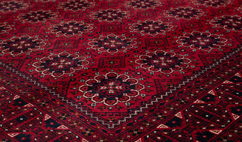 Khan Mohammadi Red Hand Knotted 64 X 93 Area Rug 700-157119 Image 3