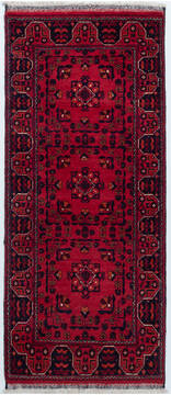 Afghan Chobi Red Runner 6 ft and Smaller Wool Carpet 157120