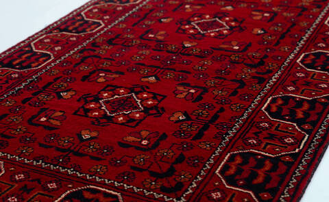 Chobi Red Runner Hand Knotted 24 X 61 Area Rug 700-157121 Image 3