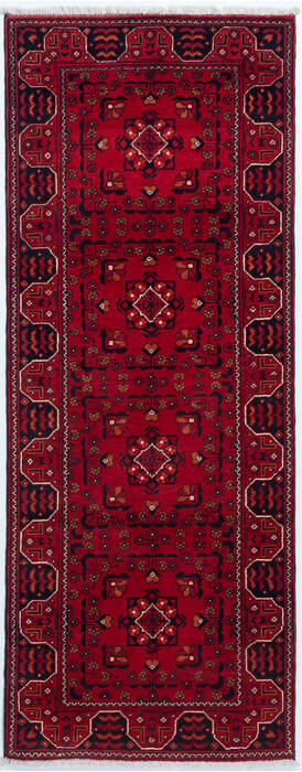 Chobi Red Runner Hand Knotted 24 X 61 Area Rug 700-157121 Image 0