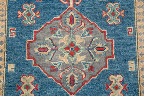 Chobi Blue Runner Hand Knotted 29 X 98 Area Rug 700-157122 Image 6