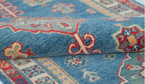 Chobi Blue Runner Hand Knotted 29 X 98 Area Rug 700-157122 Image 7