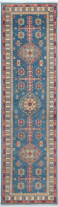 Chobi Blue Runner Hand Knotted 29 X 98 Area Rug 700-157122 Image 0