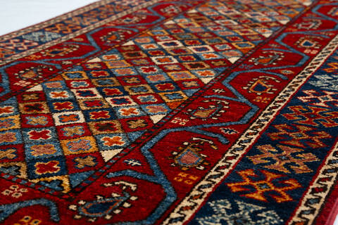 Chobi Red Runner Hand Knotted 26 X 105 Area Rug 700-157123 Image 3