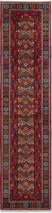 Chobi Red Runner Hand Knotted 26 X 105 Area Rug 700-157123 Image 0