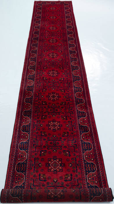 Chobi Red Runner Hand Knotted 29 X 1511 Area Rug 700-157124 Image 1
